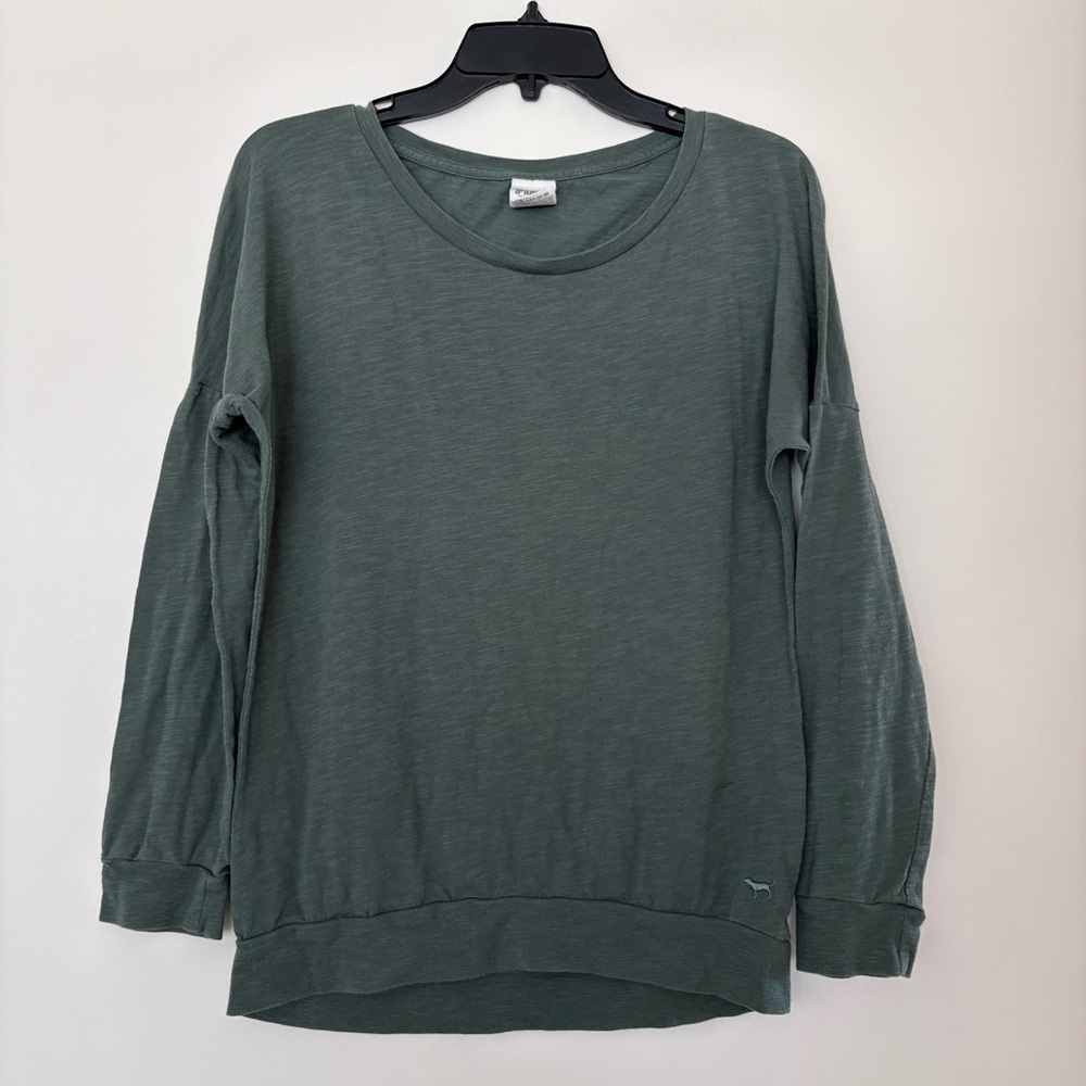 PINK Victoria's Secret Olive Long Sleeve Top